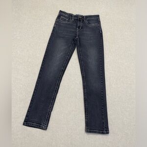 True Indigo Big Boys Classic Straight Jeans Sz 16 Dark Black Wash